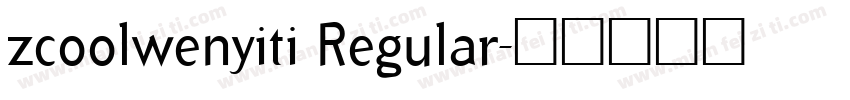 zcoolwenyiti Regular字体转换